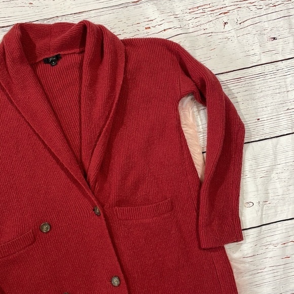 J. Crew Double Breasted Cardigan Jacket Alpaca Wool Blend Red - Picture 7 of 11